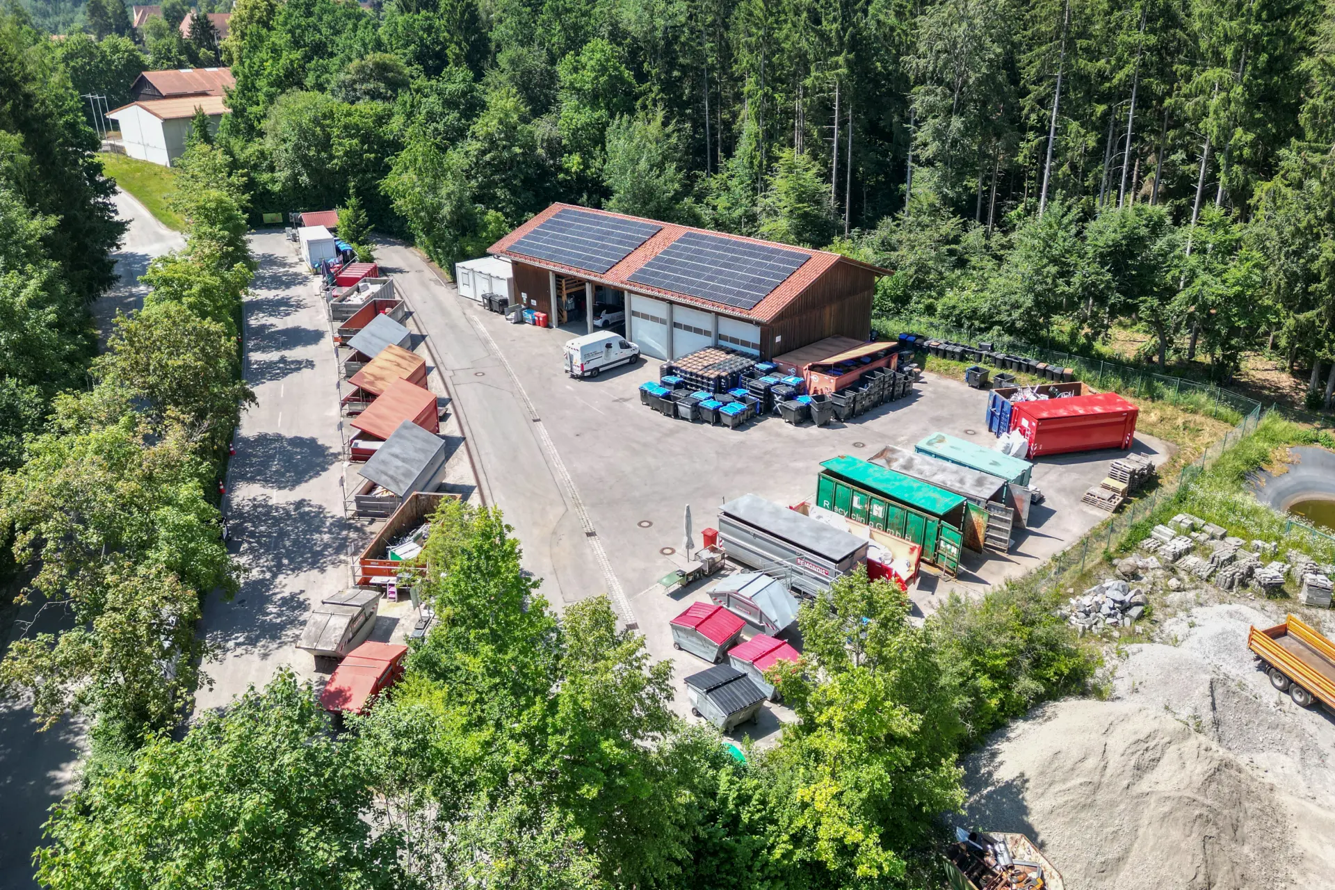 Drohnenansicht Wertstoffhof Andechs-Rothenfeld